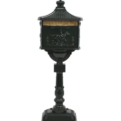 vidaXL Staande brievenbus vintage stijl roestbestendig aluminium groen