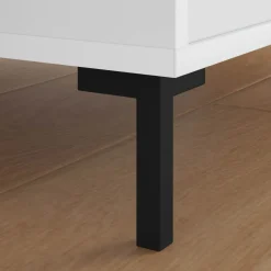 vidaXL Staande Poten 2 st Zwart 57 x 57 x 100 mm IJzer