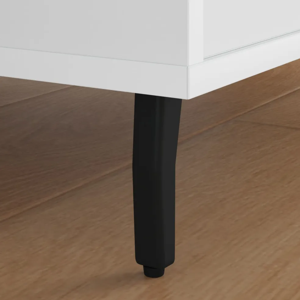 vidaXL Staande Poten 2 st Zwart 40 x 40 x 100 mm IJzer