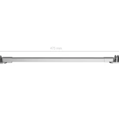 vidaXL Stabilisatiestang voor badwand 47,5 cm roestvrij staal