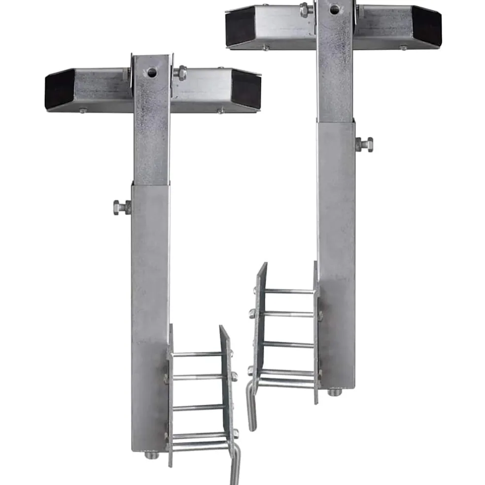 vidaXL Stalen frame ondersteuning voor de boot aanhanger (set van 2)