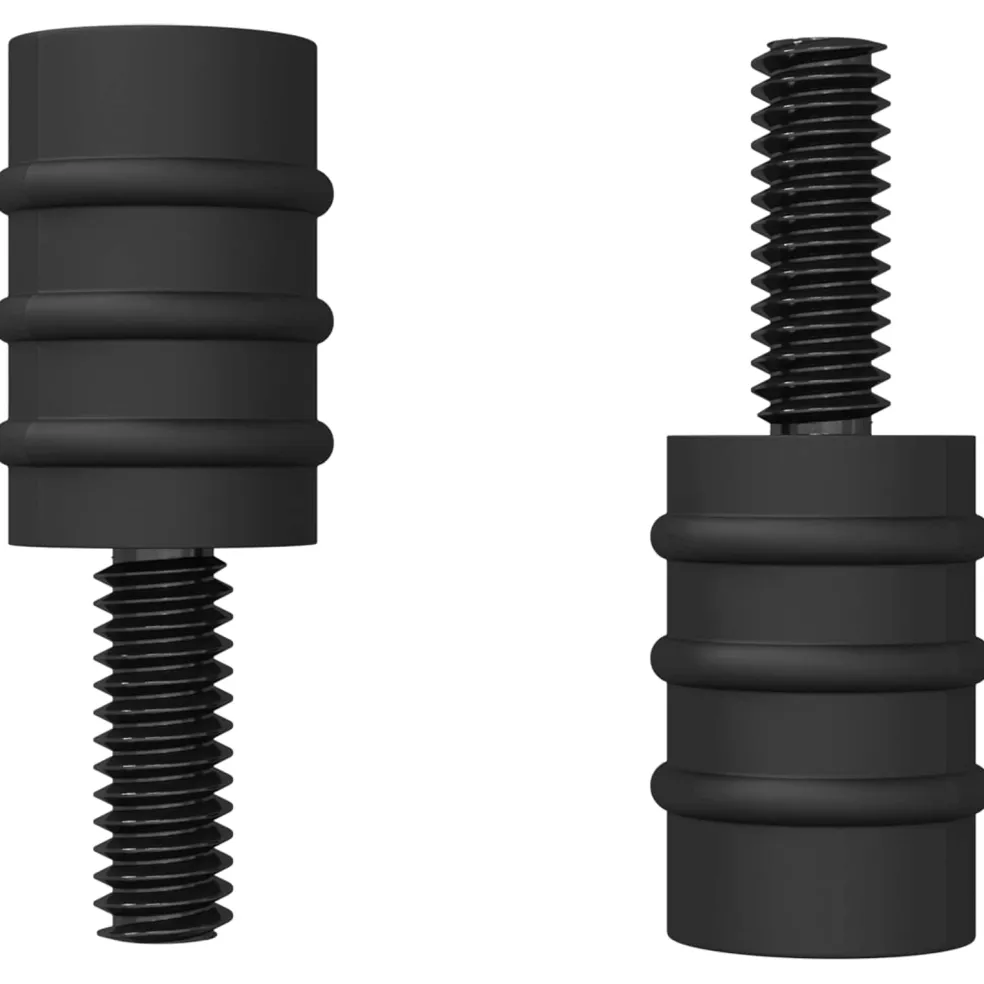 vidaXL Standoff Schroef 2 st Zwart M4 Rubber en Staal