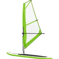 vidaXL Stand Up Paddleboard opblaasbaar met zeilset groen en wit