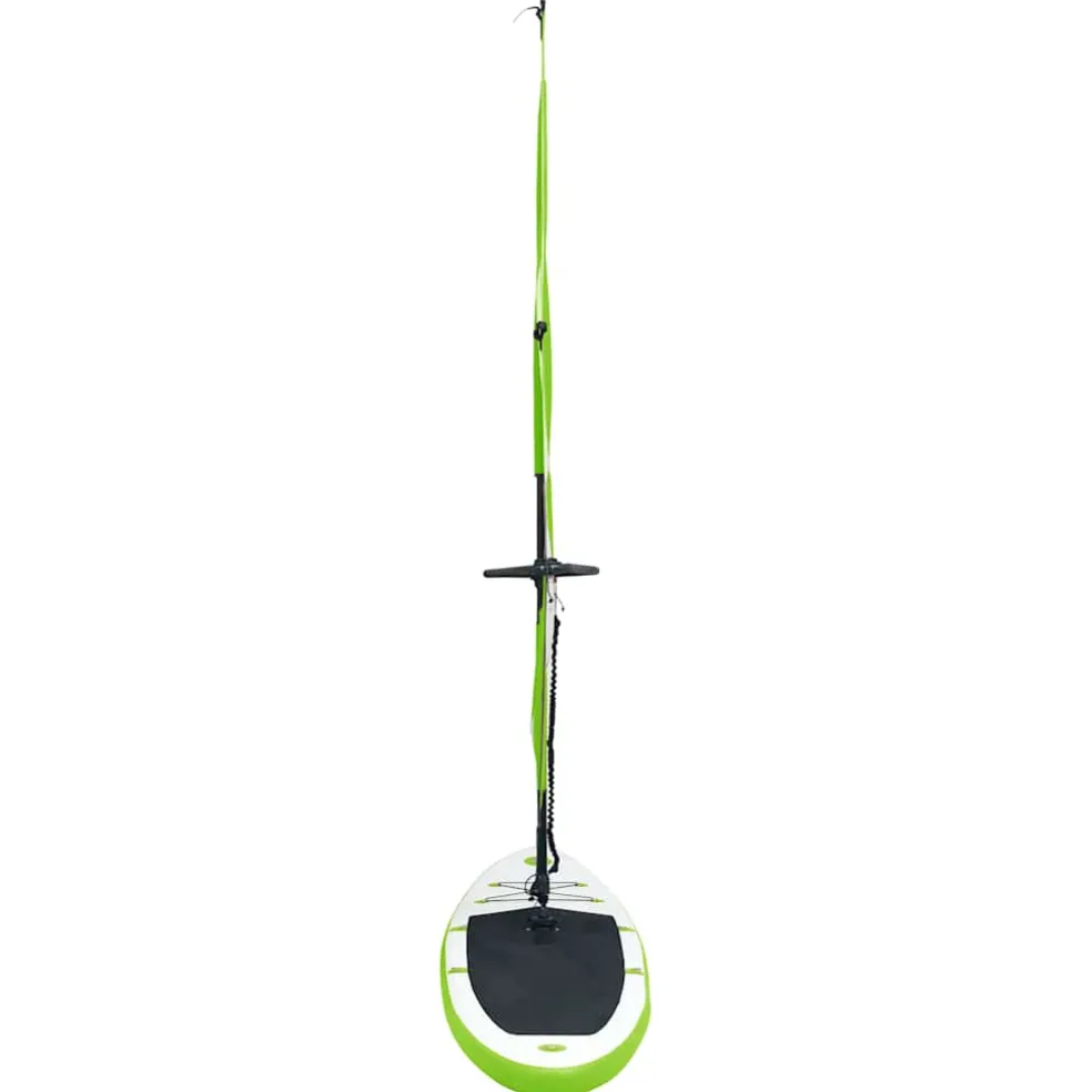 vidaXL Stand Up Paddleboard opblaasbaar met zeilset groen en wit