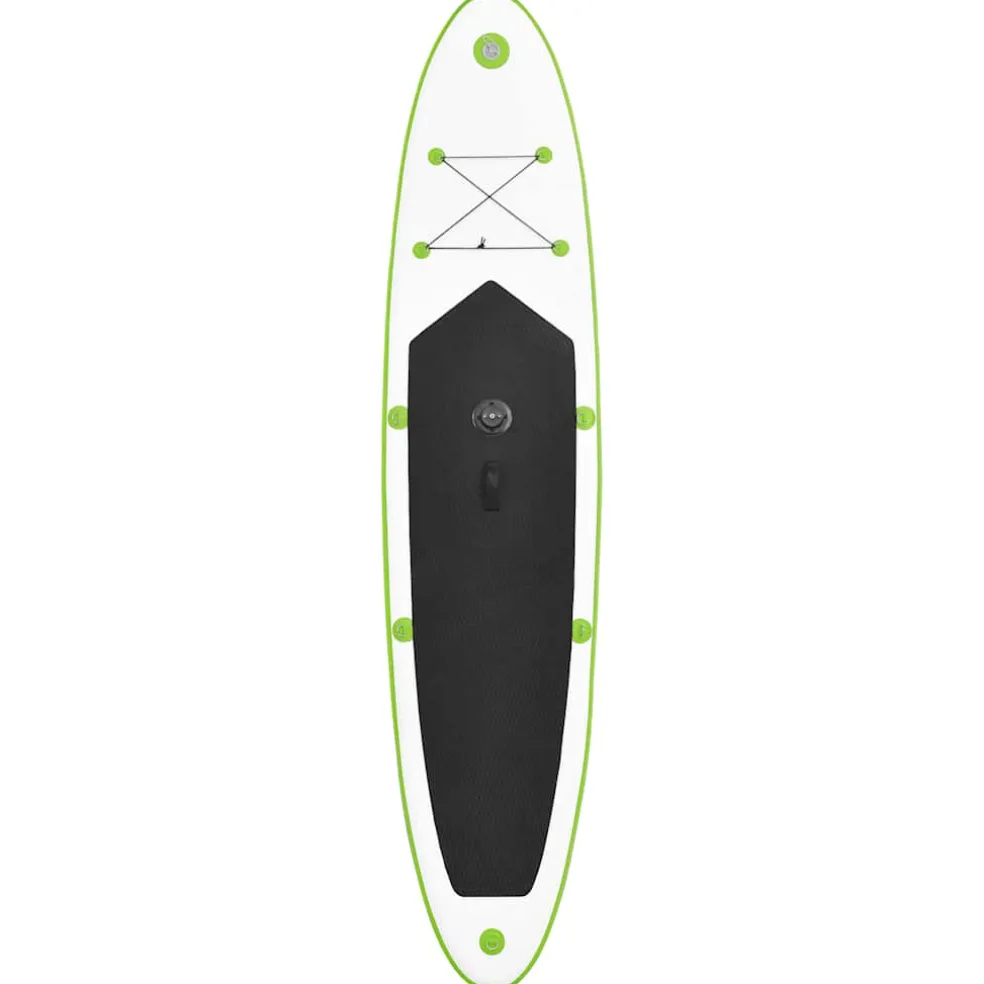 vidaXL Stand Up Paddleboard opblaasbaar met zeilset groen en wit