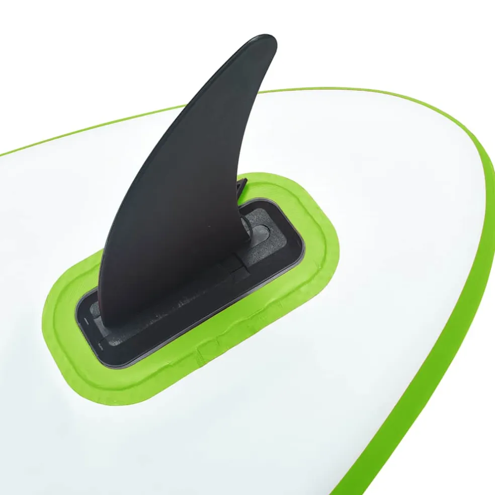 vidaXL Stand Up Paddleboard opblaasbaar met zeilset groen en wit