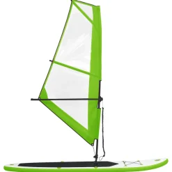 vidaXL Stand Up Paddleboard opblaasbaar met zeilset groen en wit