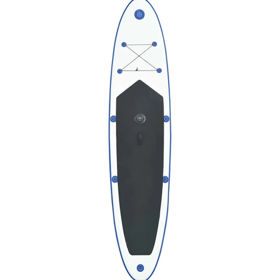 vidaXL Stand-up paddleboard opblaasbaar met zeilset blauw en wit