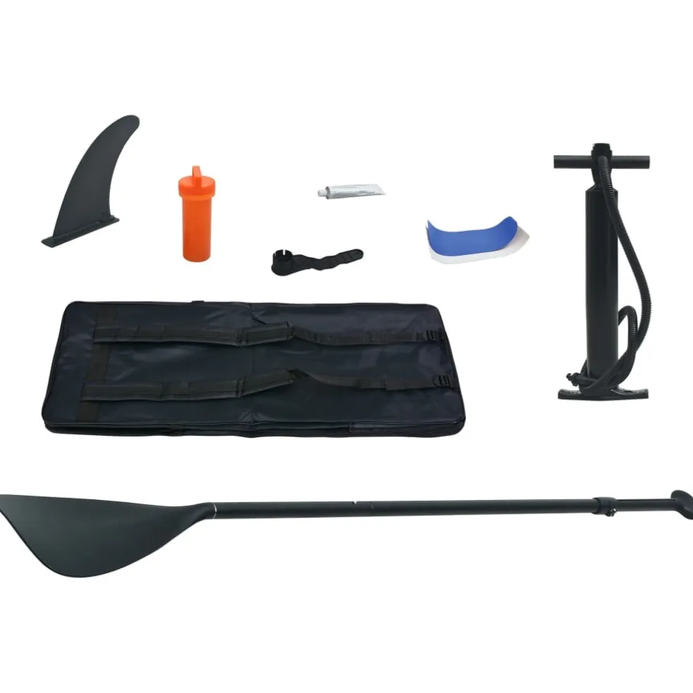 vidaXL Stand-up paddleboard opblaasbaar met zeilset blauw en wit