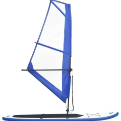 vidaXL Stand-up paddleboard opblaasbaar met zeilset blauw en wit