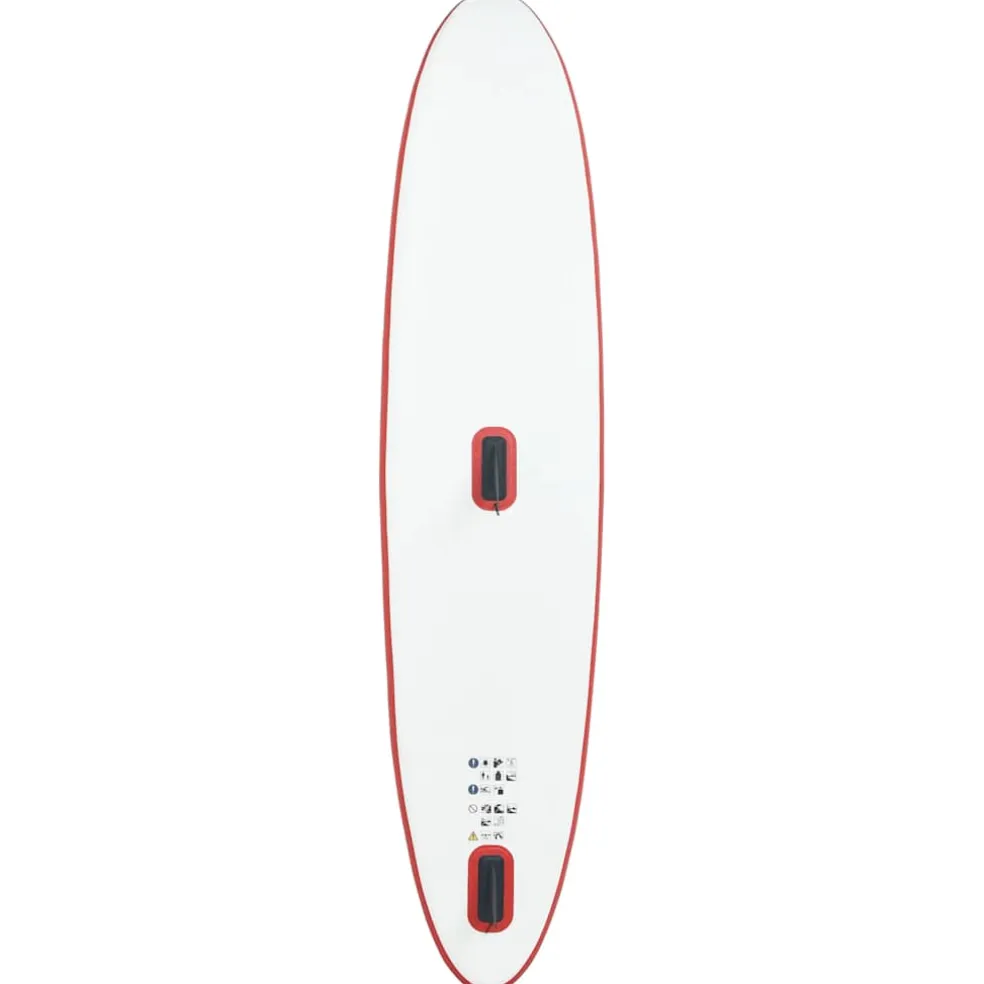 vidaXL Stand-up paddleboard opblaasbaar met zeilset rood en wit