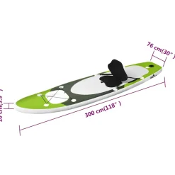 vidaXL Stand Up Paddleboardset opblaasbaar 300x76x10 cm groen
