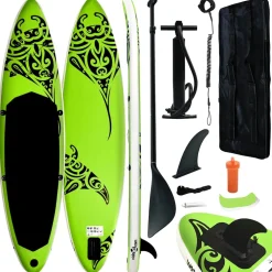 vidaXL Stand Up Paddleboardset opblaasbaar blauw en wit