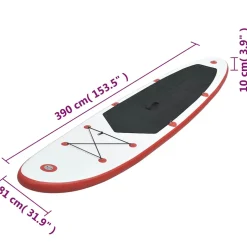 vidaXL Stand Up Paddleboardset opblaasbaar rood en wit