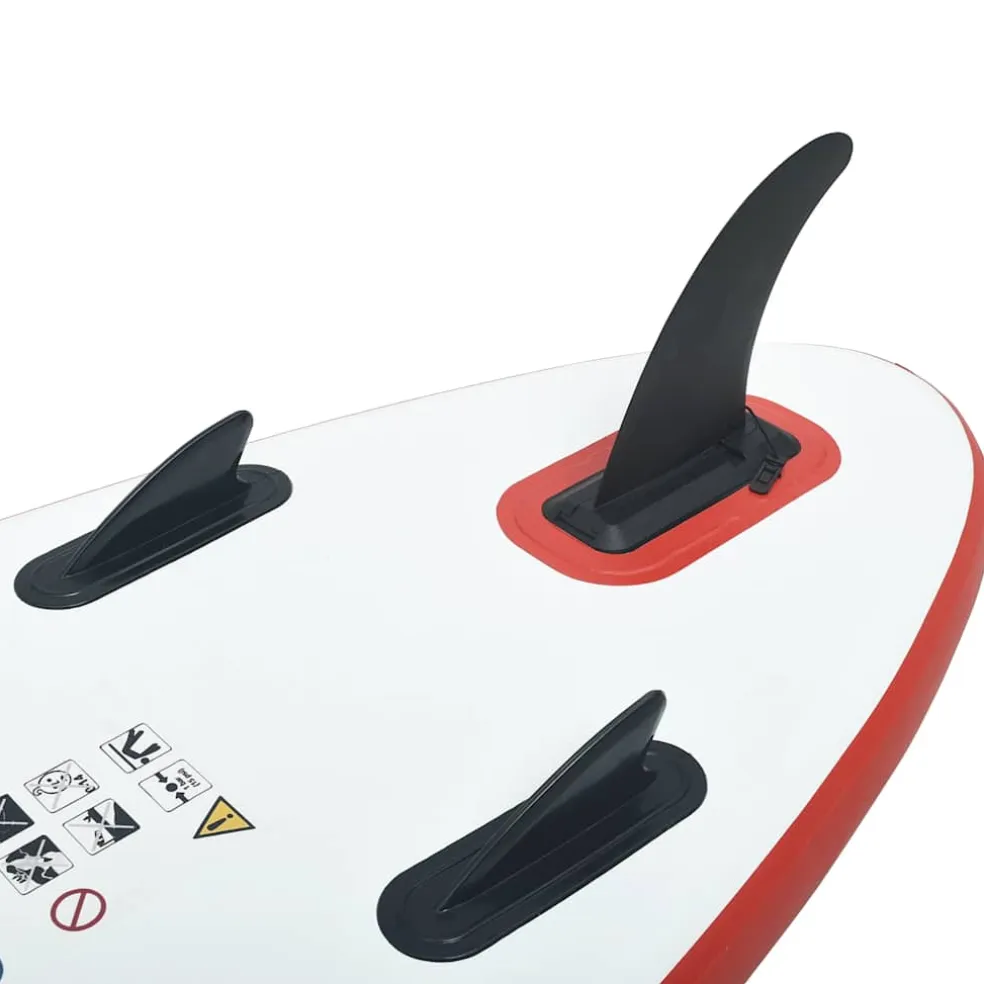 vidaXL Stand Up Paddleboardset opblaasbaar rood en wit