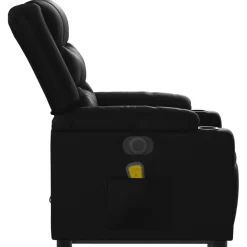 vidaXL Sta-op-massagestoel elektrisch kunstleer zwart