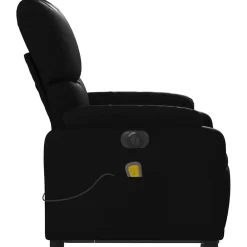 vidaXL Sta-op-massagestoel elektrisch kunstleer zwart