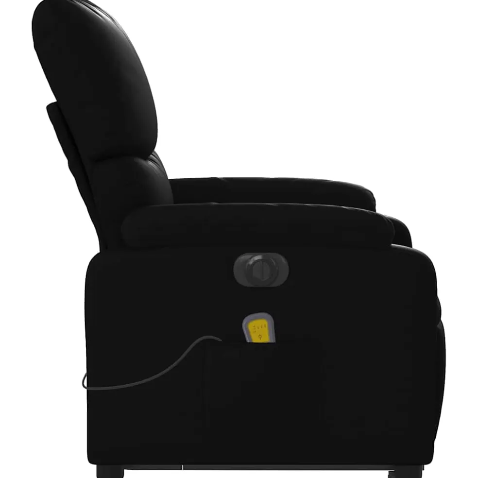 vidaXL Sta-op-massagestoel elektrisch kunstleer zwart