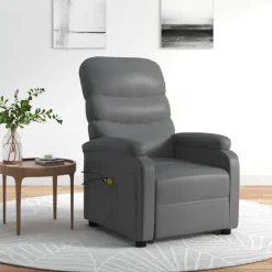 vidaXL Sta-op-massagestoel kunstleer antracietkleurig