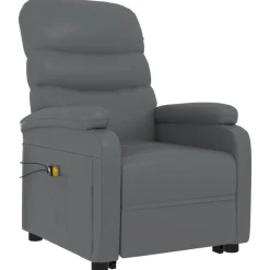 vidaXL Sta-op-massagestoel kunstleer antracietkleurig