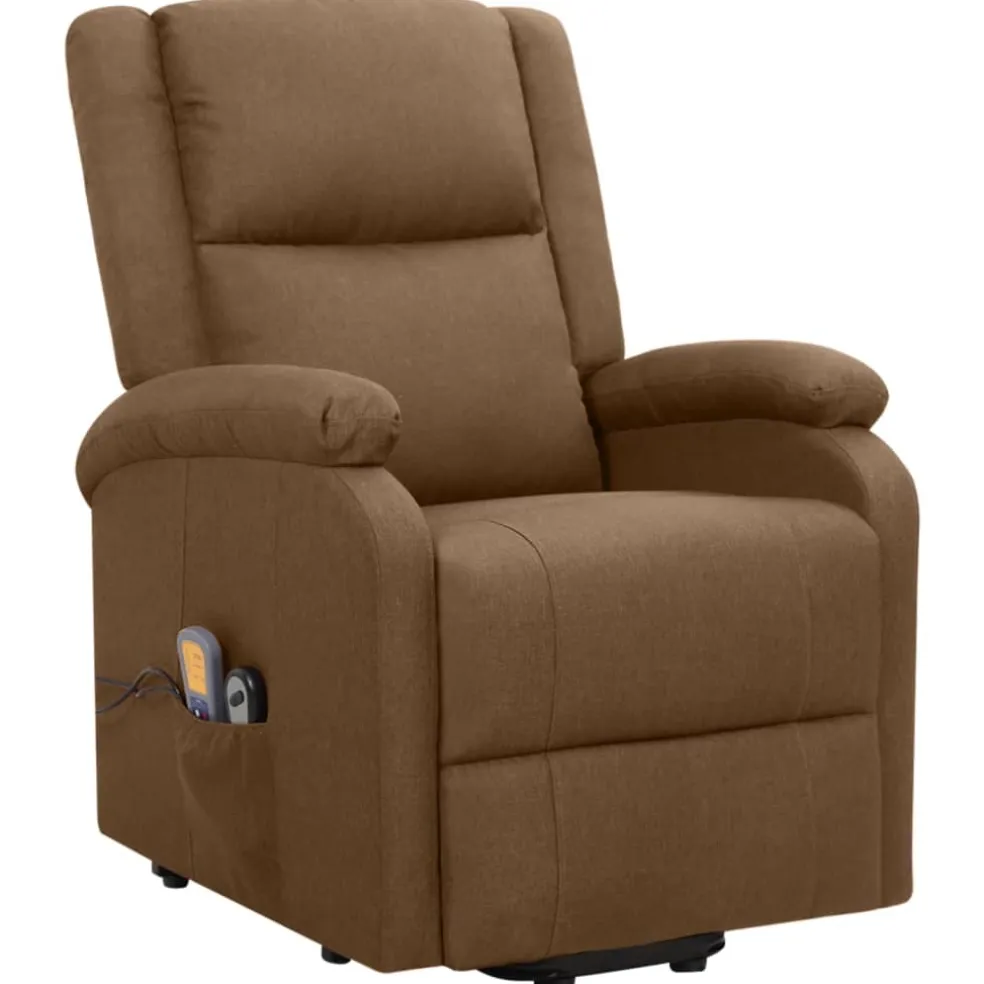 vidaXL Sta-op-massagestoel stof bruin