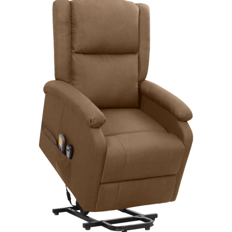 vidaXL Sta-op-massagestoel stof bruin