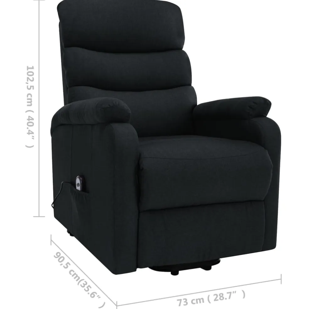 vidaXL Sta-op-massagestoel stof zwart