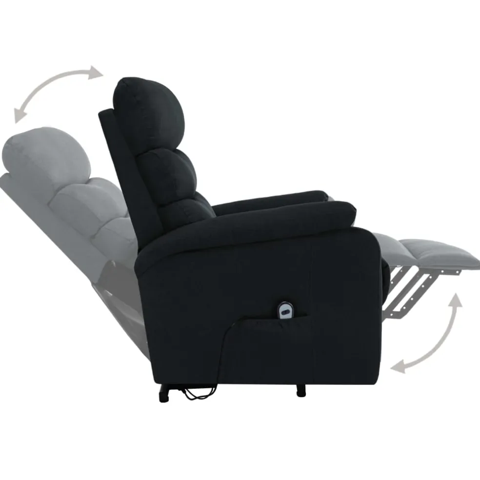 vidaXL Sta-op-massagestoel stof zwart