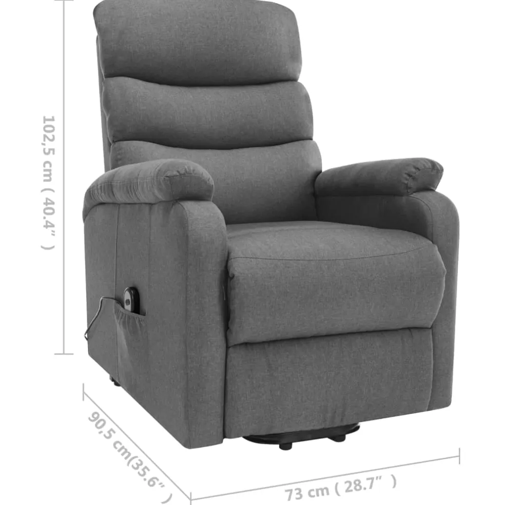vidaXL Sta-op-massagestoel stof lichtgrijs