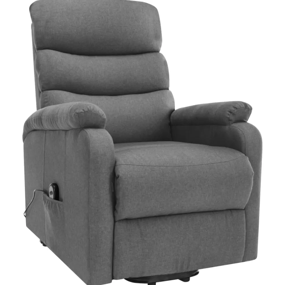vidaXL Sta-op-massagestoel stof lichtgrijs