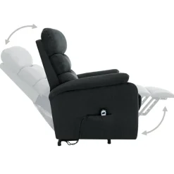 vidaXL Sta-op-massagestoel stof donkergrijs