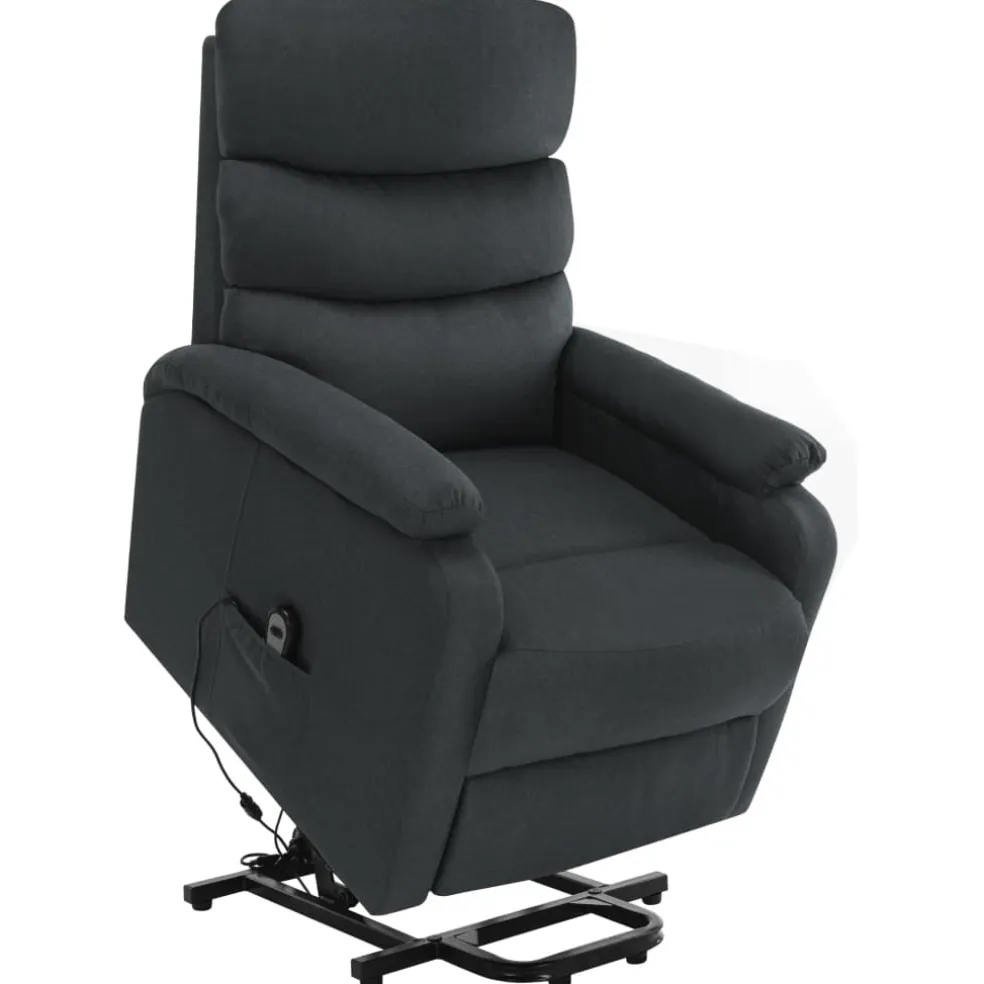 vidaXL Sta-op-massagestoel stof donkergrijs