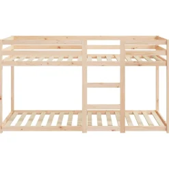 vidaXL Stapelbed massief grenenhout 80x200 cm