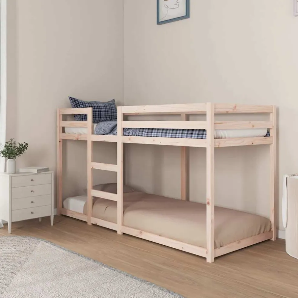 vidaXL Stapelbed massief grenenhout 80x200 cm
