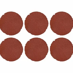 vidaXL Stapsteen 6 st Rood Ø 45 x 1,8 cm Rubber