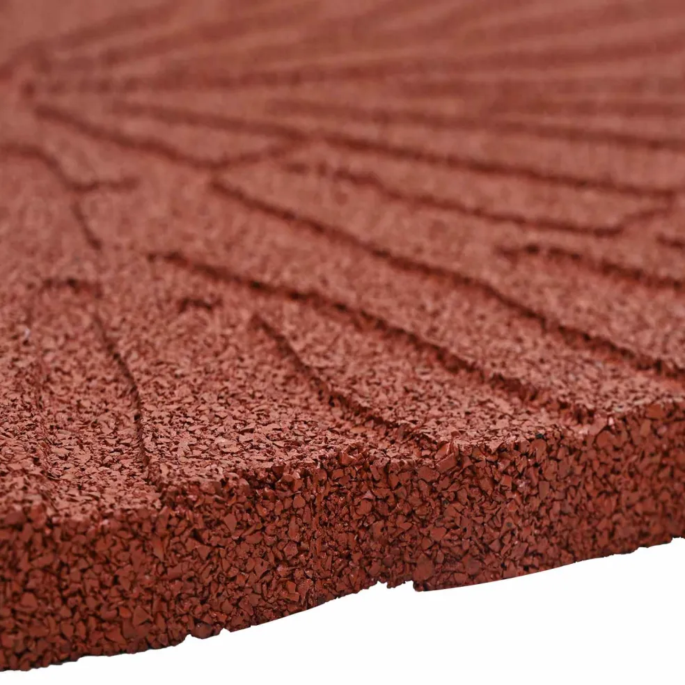 vidaXL Stapsteen 6 st Rood Ø 45 x 1,8 cm Rubber