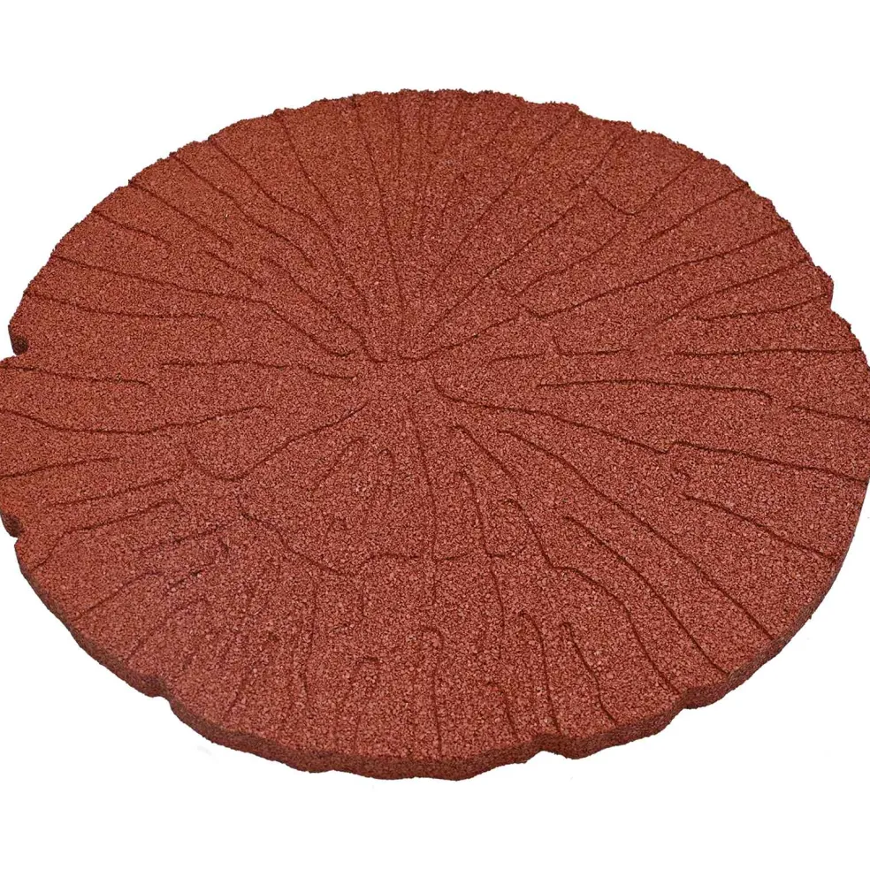 vidaXL Stapsteen 6 st Rood Ø 45 x 1,8 cm Rubber