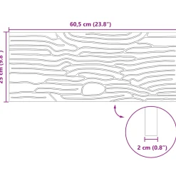 vidaXL Stapsteen 6 st Rood 60,5 x 25 x 2 cm Rubber
