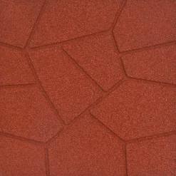 vidaXL Stapsteen 6 st Rood 40,5 x 40,5 x 2 cm Rubber