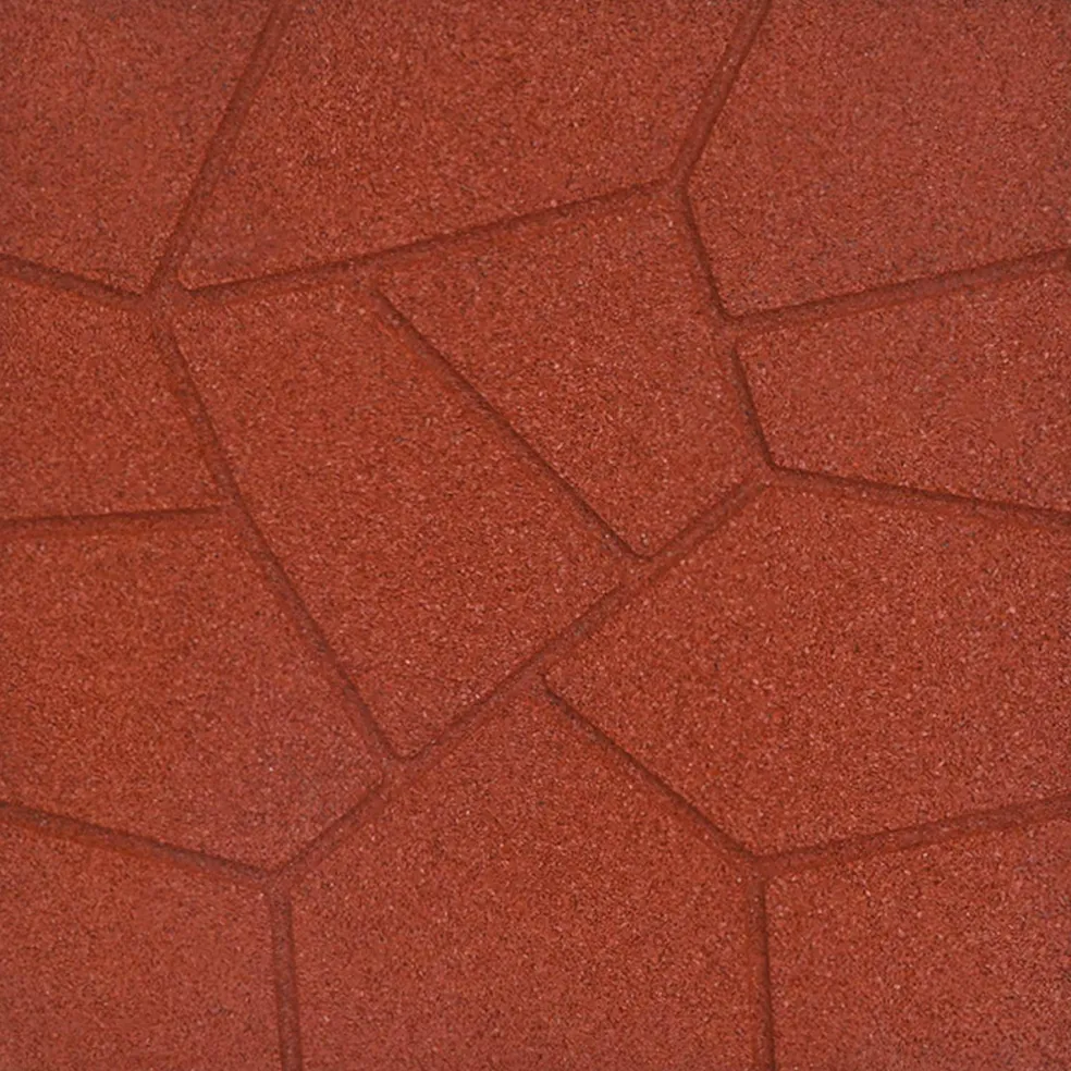vidaXL Stapsteen 6 st Rood 40,5 x 40,5 x 2 cm Rubber