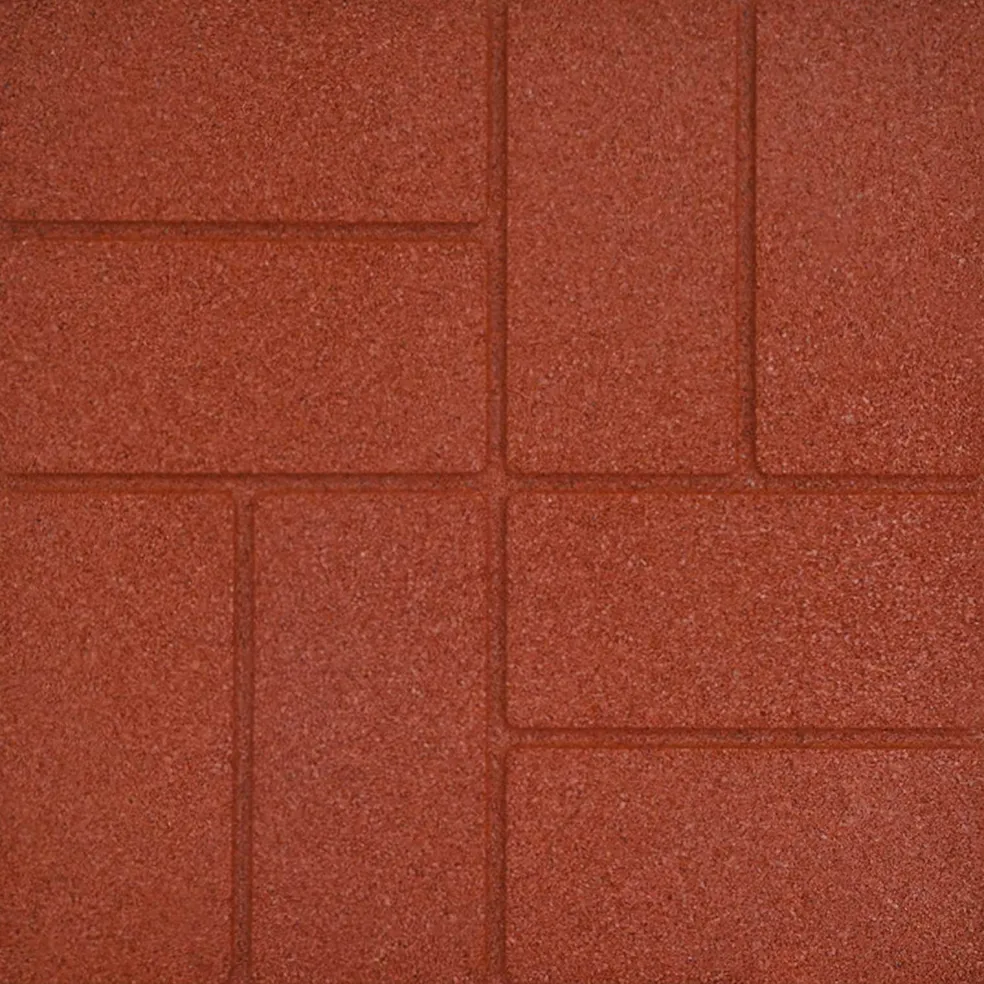 vidaXL Stapsteen 6 st Rood 40,5 x 40,5 x 2 cm Rubber