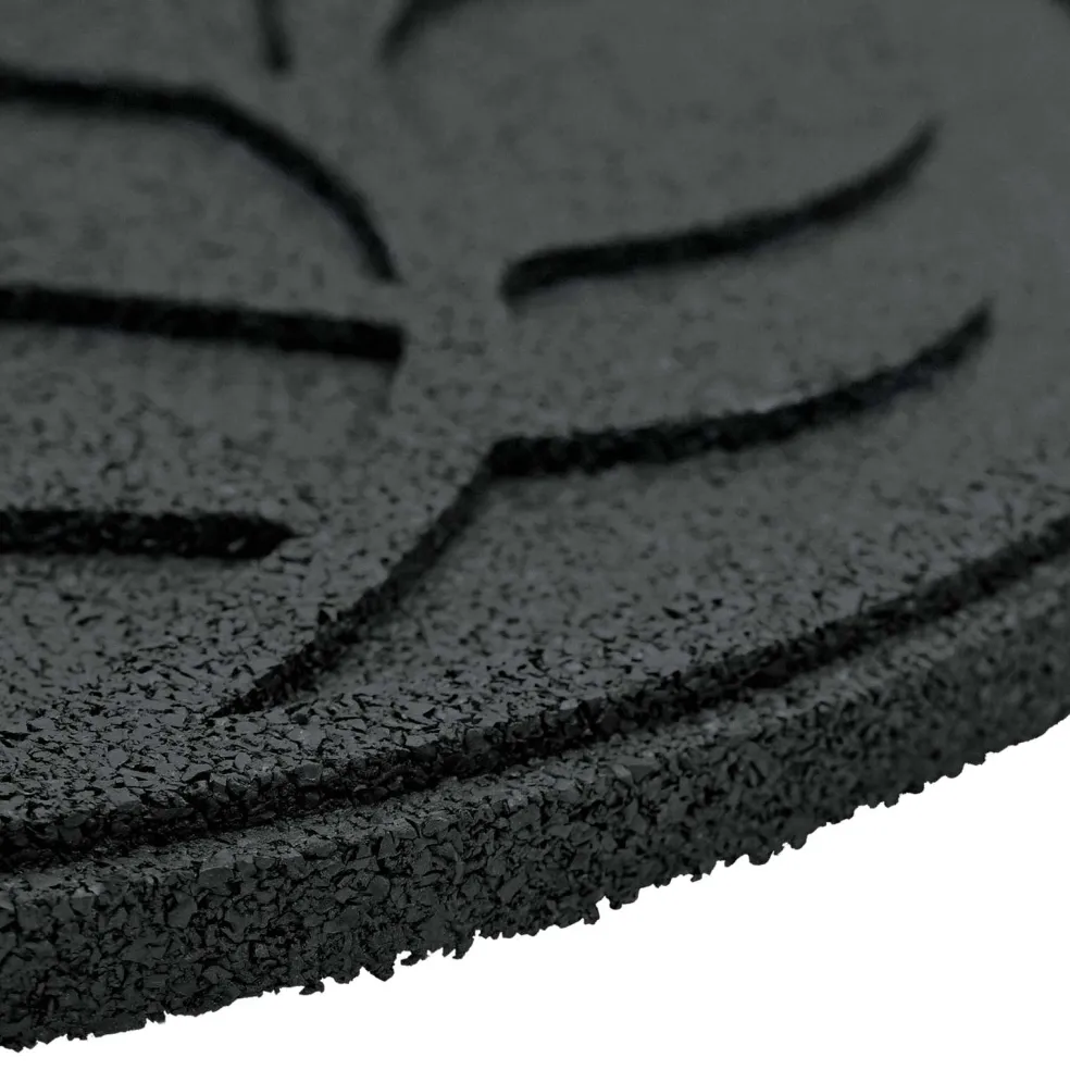 vidaXL Stapsteen 6 st Zwart Ø 44 x 2 cm Rubber