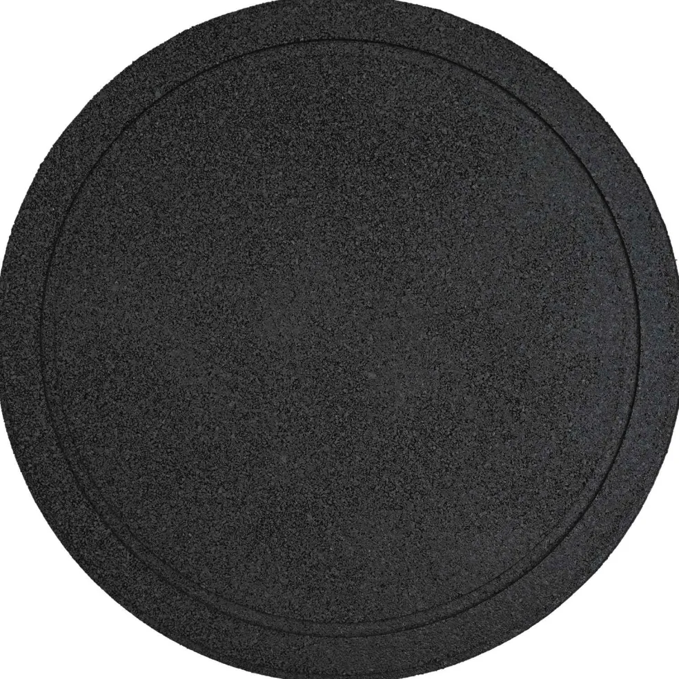 vidaXL Stapsteen 6 st Zwart Ø 44 x 2 cm Rubber