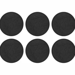 vidaXL Stapsteen 6 st Zwart Ø 44 x 2 cm Rubber