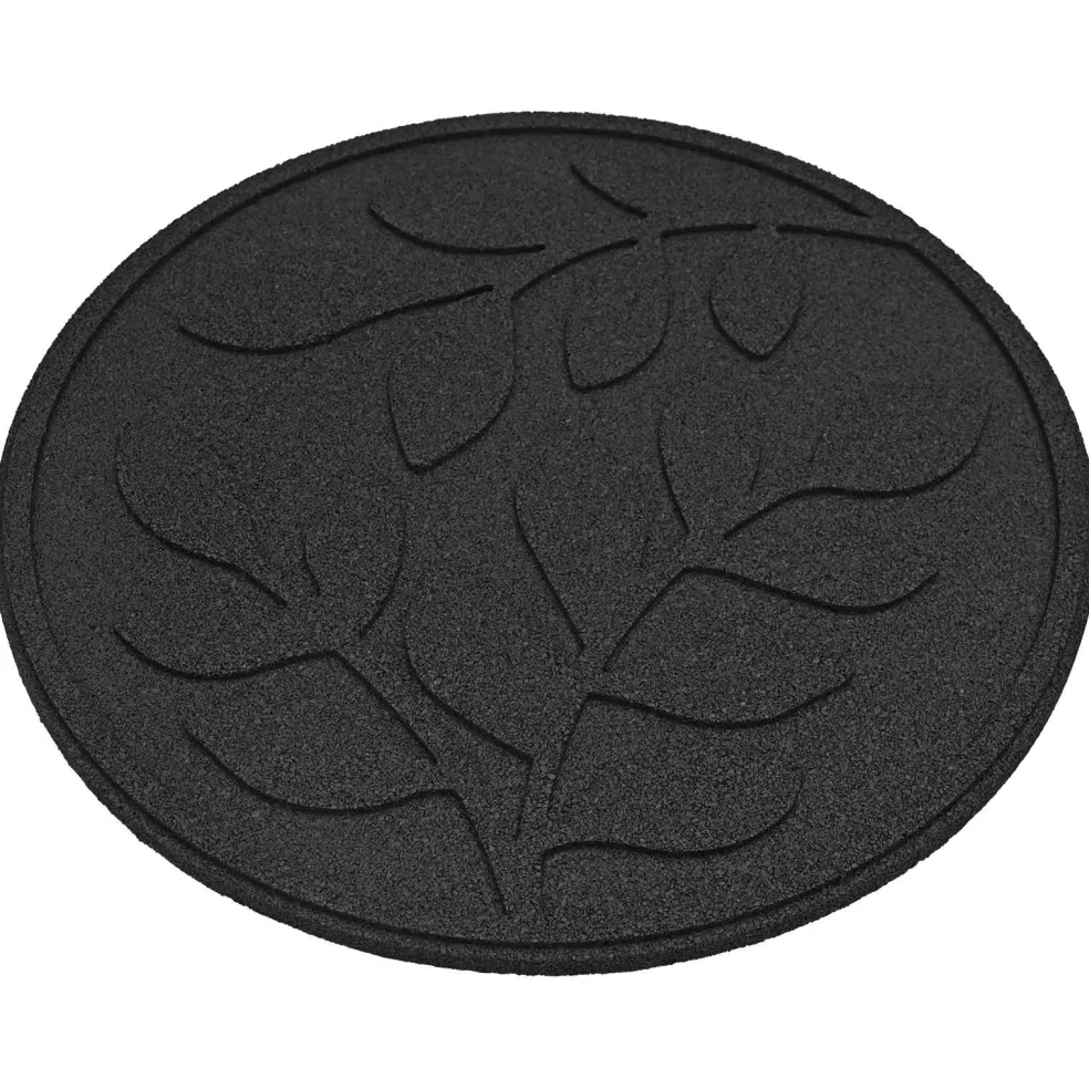 vidaXL Stapsteen 6 st Zwart Ø 44 x 2 cm Rubber