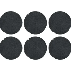 vidaXL Stapsteen 6 st Zwart Ø 45 x 1,8 cm Rubber