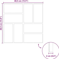 vidaXL Stapsteen 6 st Zwart 40,5 x 40,5 x 2 cm Rubber