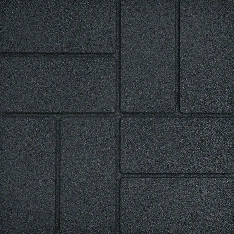 vidaXL Stapsteen 6 st Zwart 40,5 x 40,5 x 2 cm Rubber