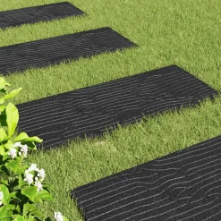 vidaXL Stapsteen 6 st Zwart 60,5 x 25 x 2 cm Rubber