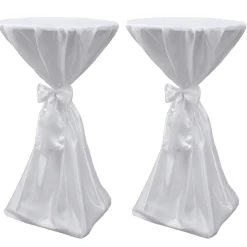 vidaXL Statafelhoes met strik 60cm Wit (2 stuks)